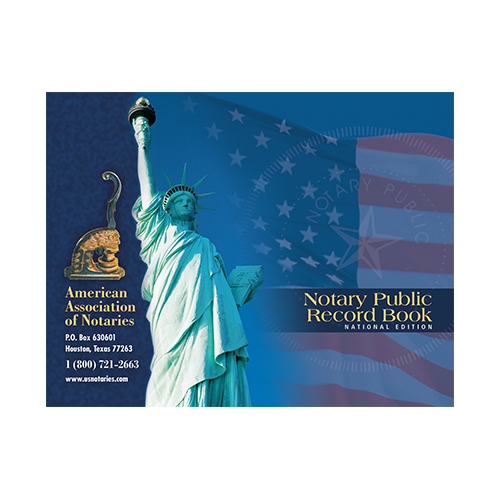 Missouri Notary Public Record Book (Journal ) - Statue of Liberty Blue Cover